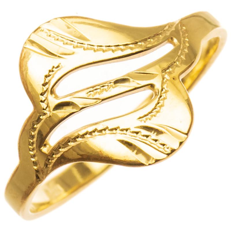 Pozlátený strieborný prsteň - s ručným gravírom | Argento.sk