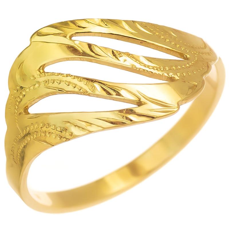 Pozlátený strieborný prsteň - s ručným gravírom | Argento.sk