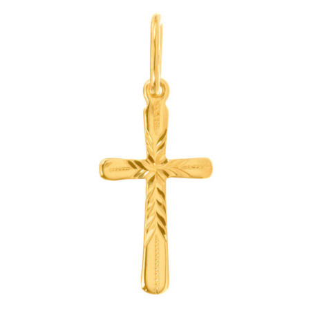 Pozlátený strieborný prívesok - krížik, s ručným gravírom | Argento.sk