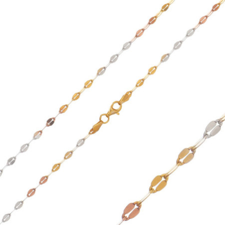 Kombinovaná strieborná retiazka - vzor Kávové zrno, šírka 2,8 mm | Argento.sk