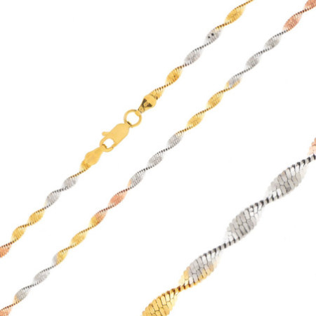 Kombinovaná strieborná retiazka - vzor Singapur, šírka 2,5 mm | Argento.sk