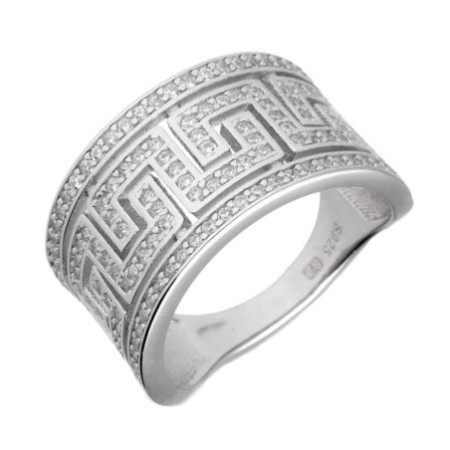 Strieborný prsteň - číre okrúhle zirkóny | Argento.sk