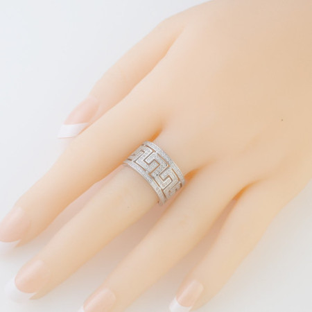 Strieborný prsteň - číre okrúhle zirkóny | Argento.sk