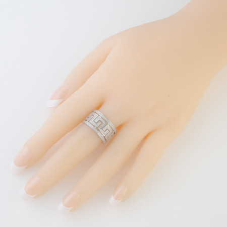 Strieborný prsteň - číre okrúhle zirkóny | Argento.sk