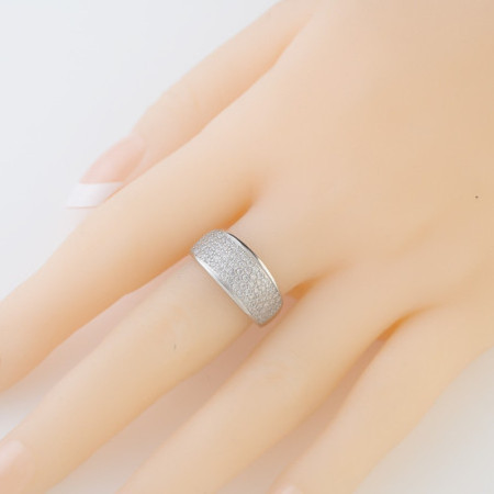 Strieborný prsteň - číre okrúhle zirkóny | Argento.sk