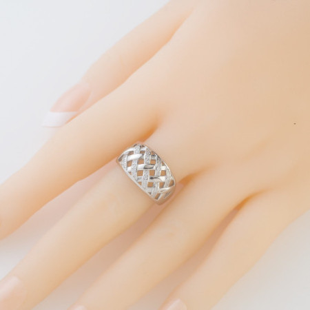 Strieborný prsteň - číre okrúhle zirkóny | Argento.sk