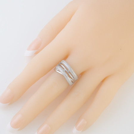 Strieborný prsteň - číre okrúhle zirkóny | Argento.sk