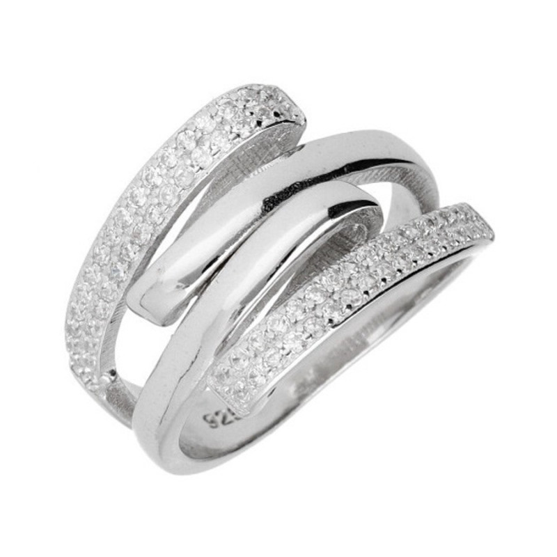 Strieborný prsteň - číre okrúhle zirkóny | Argento.sk