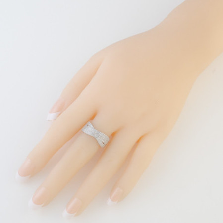 Strieborný prsteň - číre okrúhle zirkóny | Argento.sk