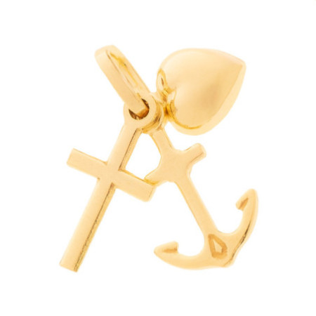 Zlatý prívesok - srdiečko, kotva, krížik | Argento.sk