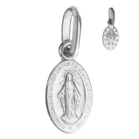 Prívesok z bieleho zlata Zázračná medaila | Argento.sk
