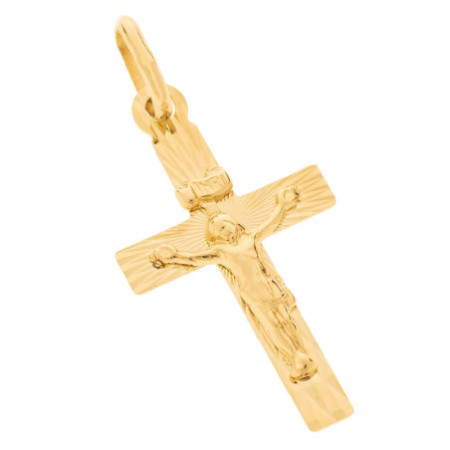 Zlatý prívesok - krížik s Ježišom | Argento.sk