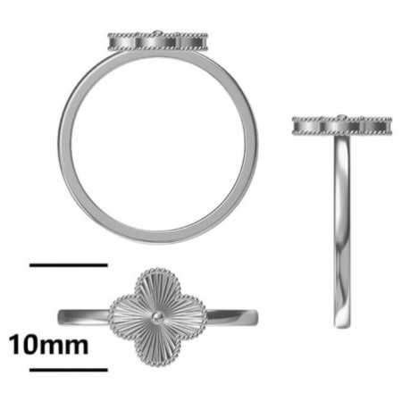 Strieborný prsteň - štvorlístok | Argento.sk