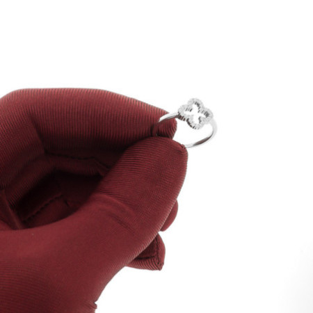 Strieborný prsteň - štvorlístok, číre okrúhle zirkóny | Argento.sk