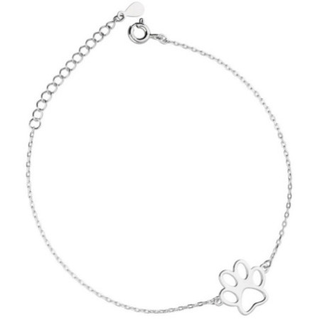 Strieborný náramok - labka, vzor Rolo, dĺžka 16 až 19 cm | Argento.sk