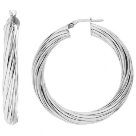 Strieborné náušnice kruhy - 39 mm priemer | Argento.sk