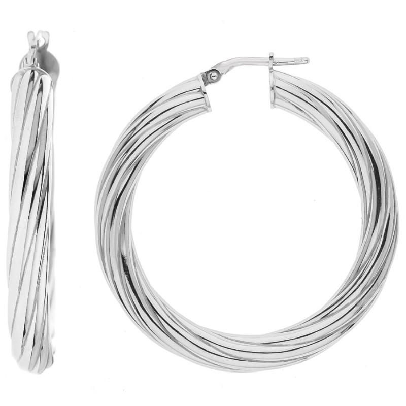 Strieborné náušnice kruhy - 39 mm priemer | Argento.sk