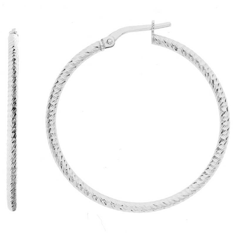 Strieborné náušnice kruhy - 35 mm priemer | Argento.sk