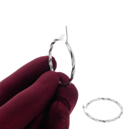 Strieborné náušnice kruhy - 35 mm priemer | Argento.sk