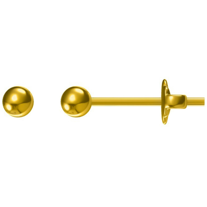 Pozlátené strieborné náušnice - guľky | Argento.sk