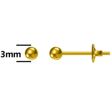 Pozlátené strieborné náušnice - guľky | Argento.sk