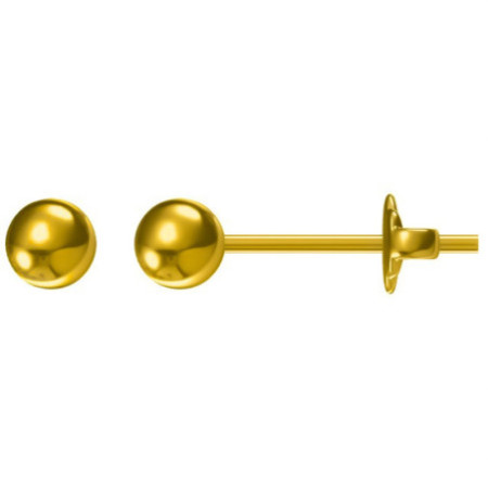 Pozlátené strieborné náušnice - guľky | Argento.sk