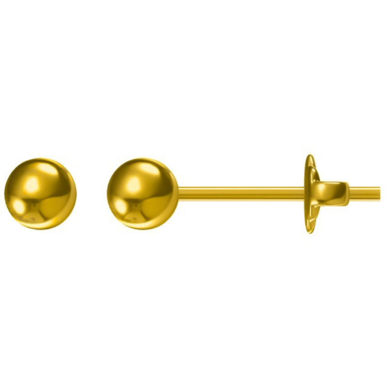 Pozlátené strieborné náušnice - guľky | Argento.sk