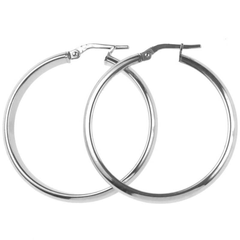 Strieborné náušnice kruhy - 34 mm priemer | Argento.sk