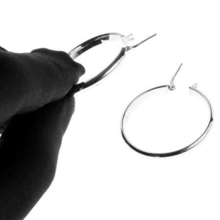 Strieborné náušnice kruhy - 34 mm priemer | Argento.sk