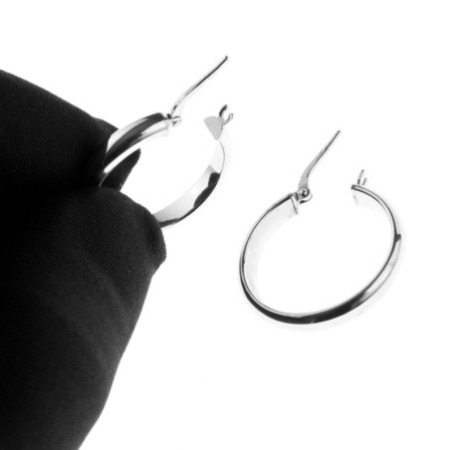 Strieborné náušnice kruhy - 24 mm priemer | Argento.sk