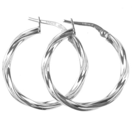Strieborné náušnice kruhy - 25 mm priemer | Argento.sk