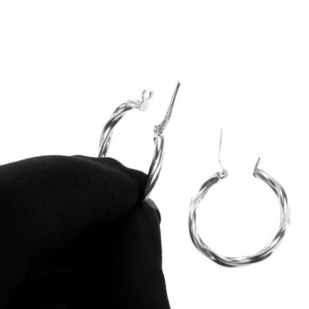 Strieborné náušnice kruhy - 25 mm priemer | Argento.sk