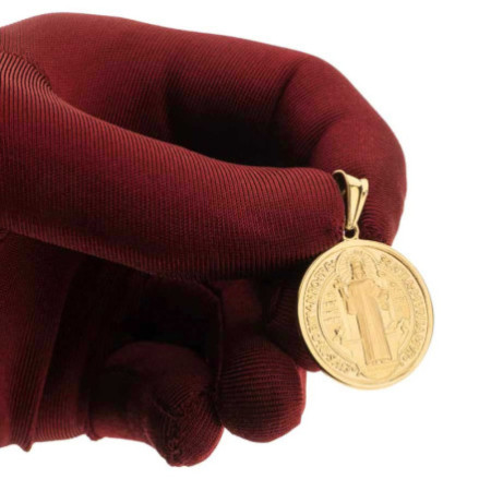 Zlatý prívesok - medaila sv. Benedikta | Argento.sk