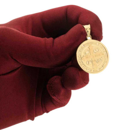 Zlatý prívesok - medaila sv. Benedikta | Argento.sk