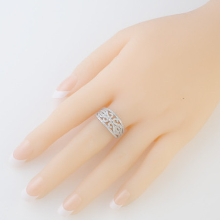 Strieborný prsteň - číre okrúhle zirkóny | Argento.sk