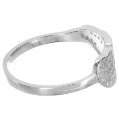 Strieborný prsteň - anjelské krídlo, číre okrúhle zirkóny | Argento.sk