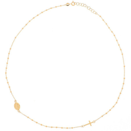 Zlatý náhrdelník - krížik, Zázračná medaila, dĺžka 42 až 45 cm | Argento.sk