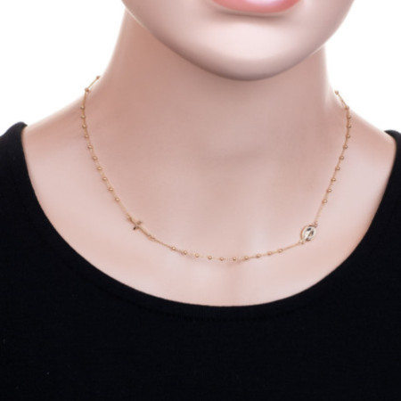 Zlatý náhrdelník - krížik, Zázračná medaila, dĺžka 42 až 45 cm | Argento.sk