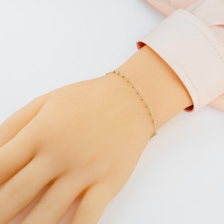 Zlatý náramok ruženec - 1 desiatok, krížik, Zázračná medaila, dĺžka 16 až 18 cm | Argento.sk