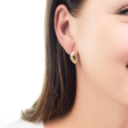 Pozlátené strieborné náušnice - s ručným gravírom | Argento.sk