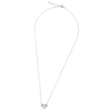 Strieborný náhrdelník - srdiečko, EKG, dĺžka 43 až 46 cm | Argento.sk