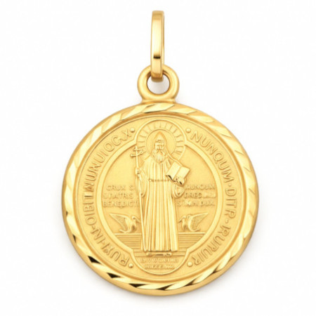 Zlatý prívesok - medaila sv. Benedikta | Argento.sk