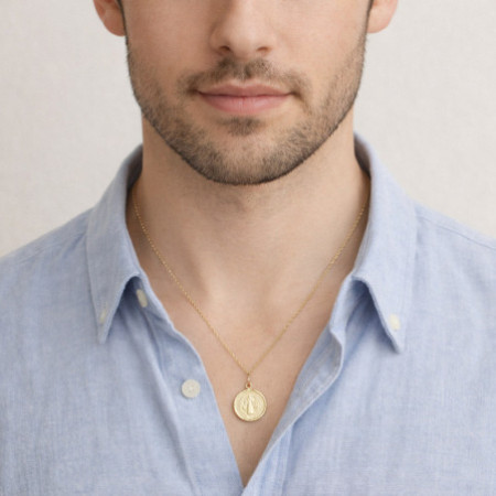 Zlatý prívesok - medaila sv. Benedikta | Argento.sk