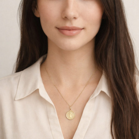 Zlatý prívesok - medaila sv. Benedikta | Argento.sk