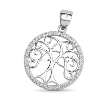 Strieborný prívesok - strom života, číre okrúhle zirkóny | Argento.sk
