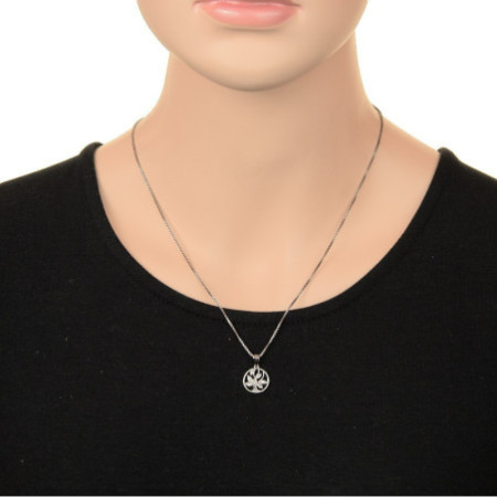 Strieborný prívesok - strom života, zelené okrúhle zirkóny | Argento.sk