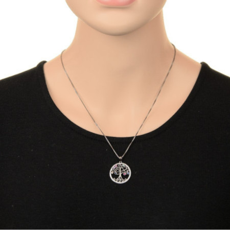 Strieborný prívesok - strom života, farebné okrúhle zirkóny | Argento.sk