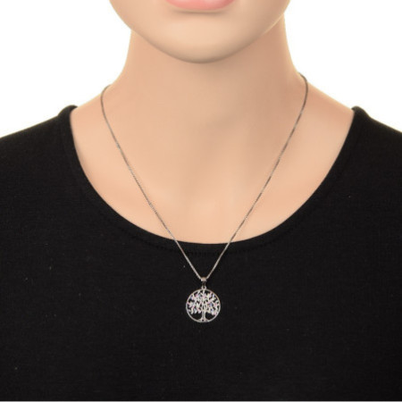 Strieborný prívesok - strom života, farebné okrúhle zirkóny | Argento.sk