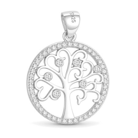 Strieborný prívesok - strom života, číre okrúhle zirkóny | Argento.sk