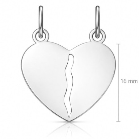 Strieborný prívesok pre dvoch - srdiečko | Argento.sk